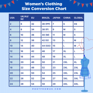 Clothes-Sizing-Chart PostFromUSA